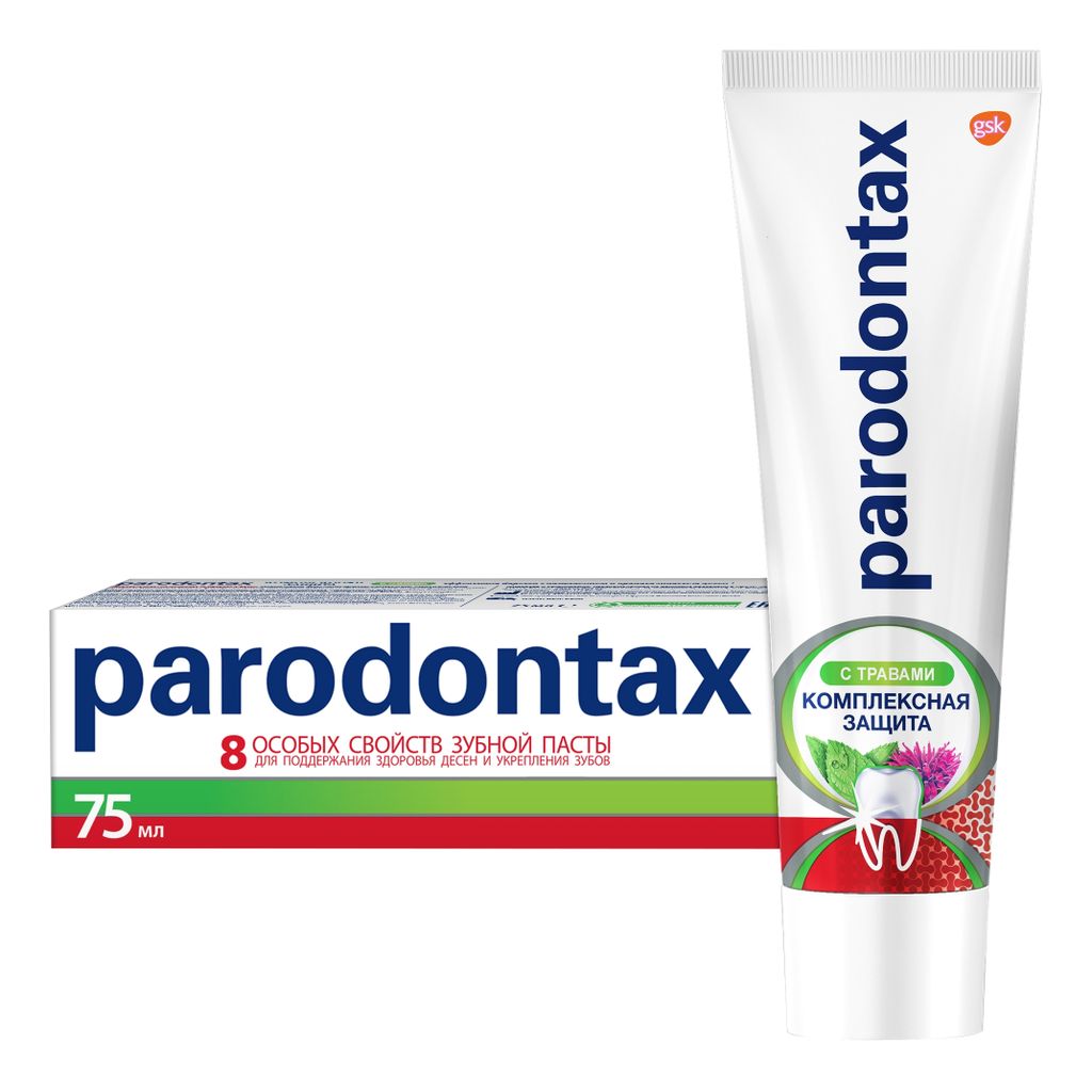 фото упаковки Parodontax Комплексная Защита с Травами зубная паста