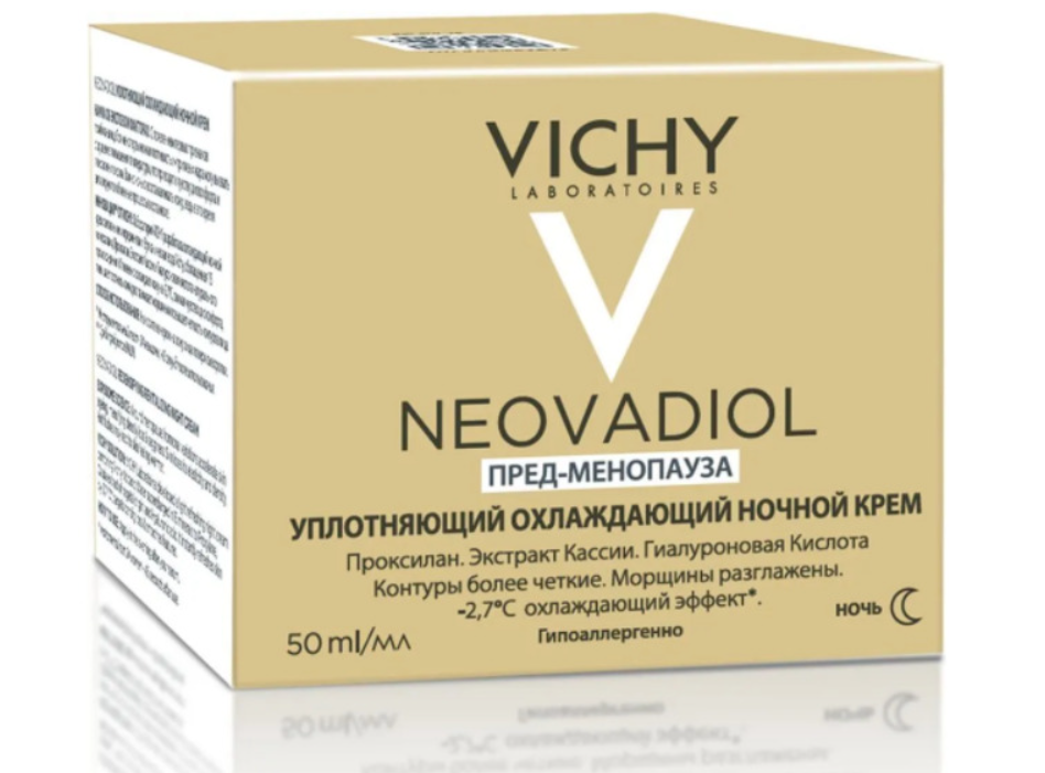 фото упаковки Vichy Neovadiol Пред-менопауза Уплотняющий охлаждающий ночной крем
