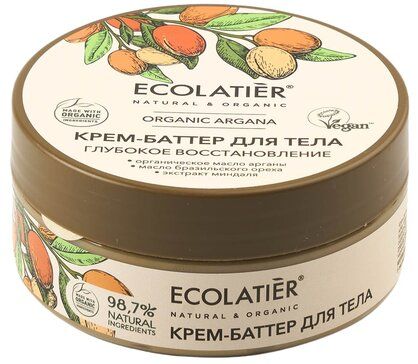 фото упаковки Ecolatier Крем-баттер для тела Глубокое восстановление Organic Arganа