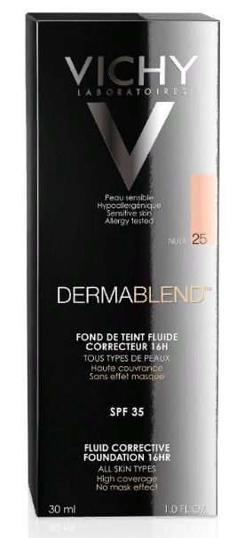 фото упаковки Vichy Dermablend флюид тональный корректирующий тон 25