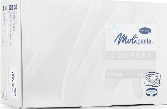 MoliPants Comfort штанишки для фиксации прокладок, Large (обхват бедер 80-120 см), для фиксации прокладок Molimed и Moliform, 25 шт.