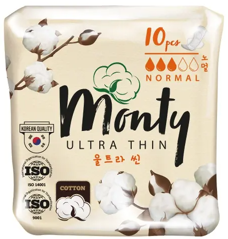 фото упаковки Monty Ultra Thin прокладки Normal plus