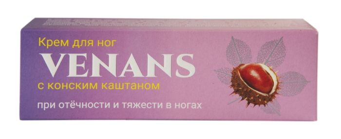 фото упаковки Venans Plus Крем для ног с конским каштаном