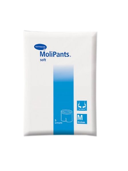 MoliPants Soft штанишки для фиксации прокладок, Medium M (2), штанишки удлиненные, для фиксации прокладок Molimed и Moliform, 5 шт.