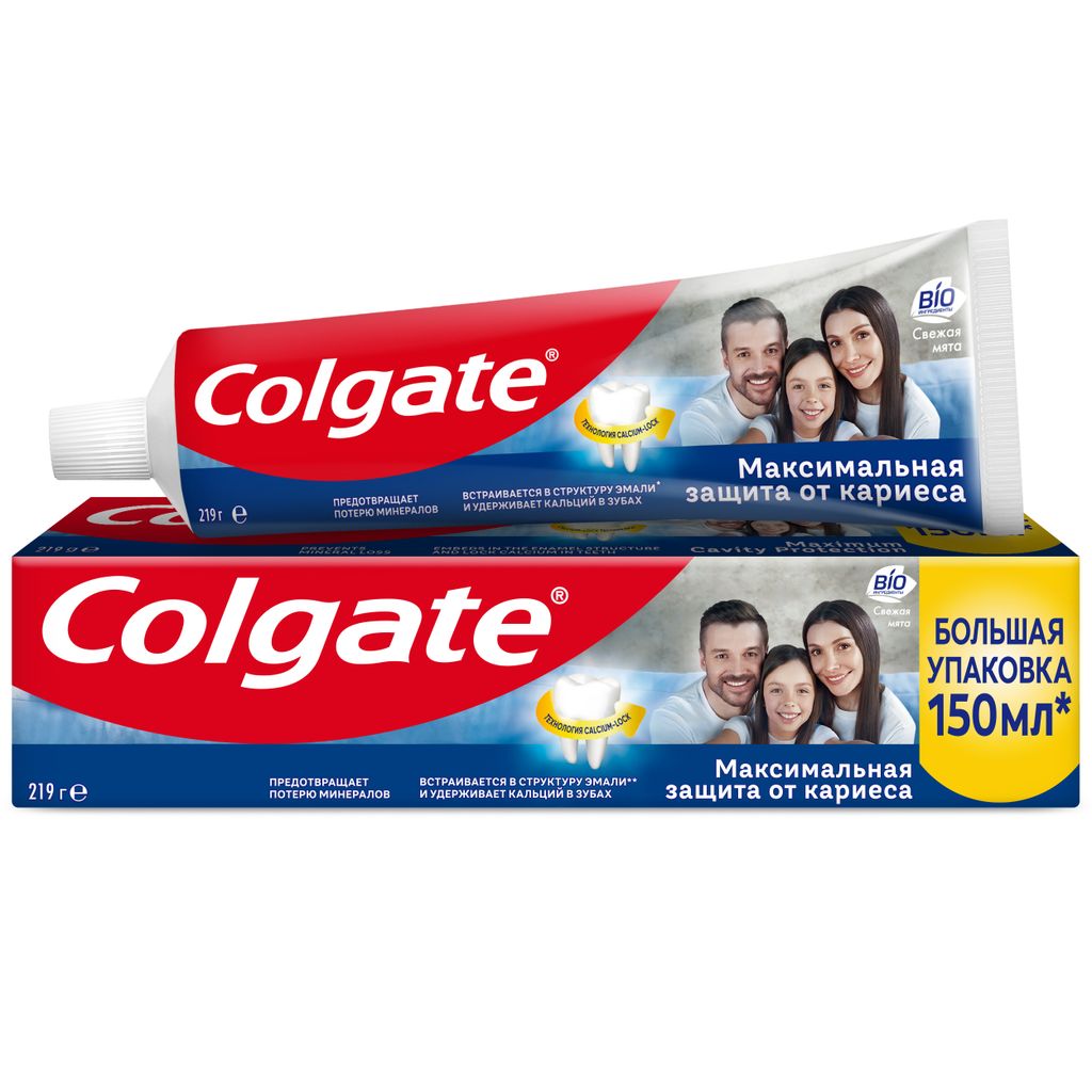 фото упаковки Colgate Максимальная Защита от кариеса Свежая мята зубная паста