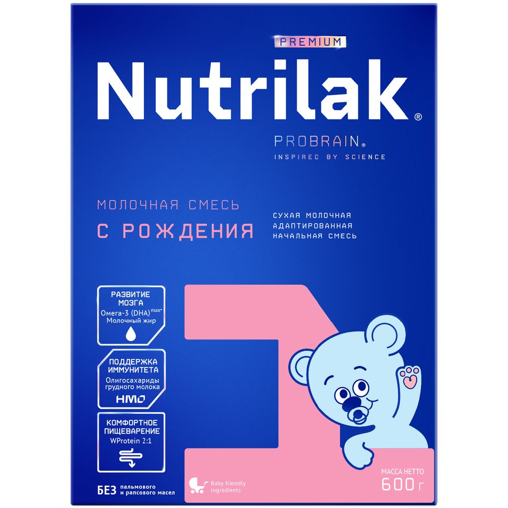 Nutrilak Premium+ 1 Смесь молочная 0-6 мес, смесь молочная сухая, 600 г, 1 шт. купить по цене от 627 руб в Перми, заказать с доставкой в аптеку, инструкция по применению, отзывы, аналоги, Инфаприм