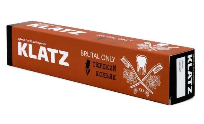 Klatz Brutal Only Зубная паста для мужчин, паста зубная, терпкий коньяк, 75 мл, 1 шт.