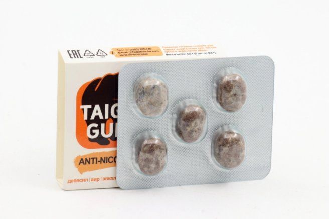 фото упаковки Taiga Gum Смолка жевательная Антиникотин