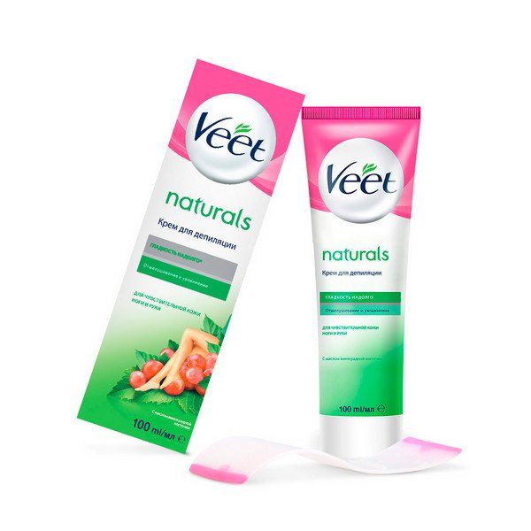 фото упаковки Veet Naturals Крем для депиляции с маслом виноградной косточки