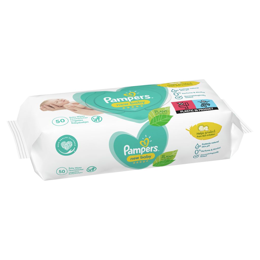 Pampers New Baby Салфетки влажные детские, салфетки влажные, 50 шт.