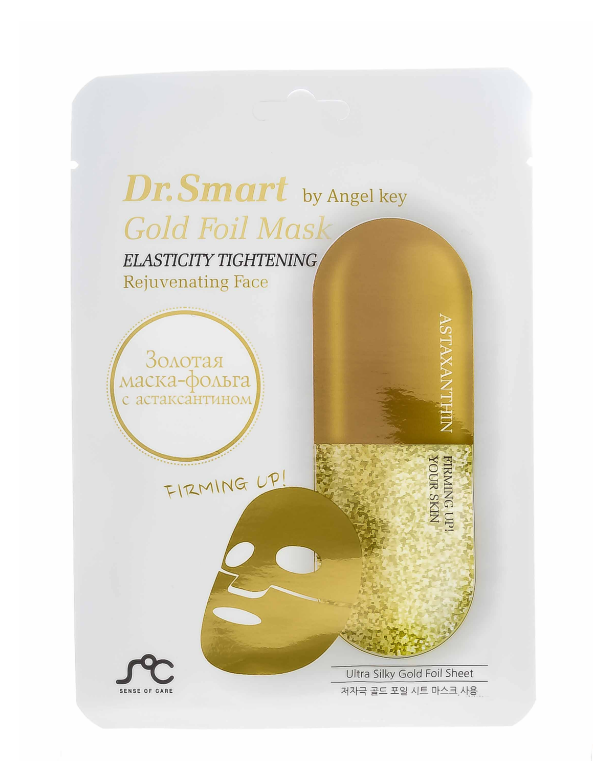 фото упаковки Dr.Smart Gold Foil Mask Тканевая маска для лица