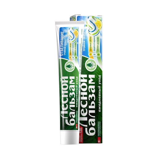 фото упаковки Лесной бальзам Зубная паста Тройной эффект Отбеливание