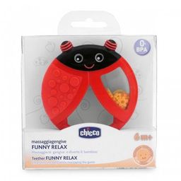 Chicco Funny Relax Прорезыватель Божья Коровка с погремушкой 6+