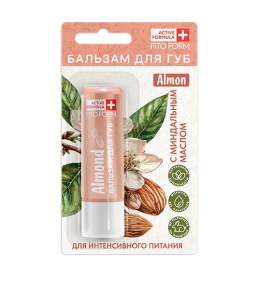 Active formula Бальзам для губ, с миндальным маслом, 3,34 г, 1 шт.