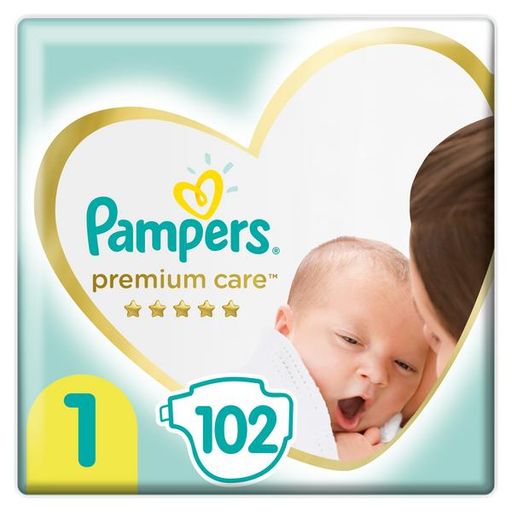 Pampers Premium Care Подгузники детские, р. 1, 2-5 кг, 102 шт.