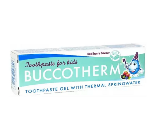 Buccotherm Зубная паста-гель для детей 3+ вкус лесные ягоды, паста, с термальной водой, 50 мл, 1 шт.