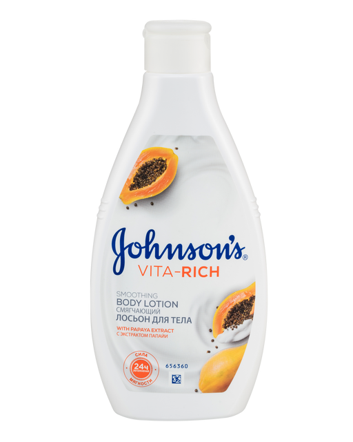 Johnson's Vita-Rich Лосьон для тела Смягчающий, лосьон для тела, с экстрактом папайи, 250 мл, 1 шт.