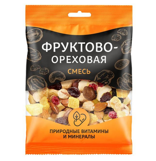 Смесь фруктово-ореховая, 50 г, 1 шт.