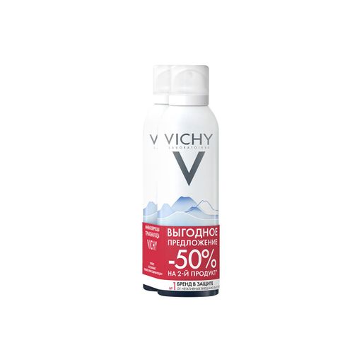 Vichy термальная вода, спрей, 150 мл, 2 шт.