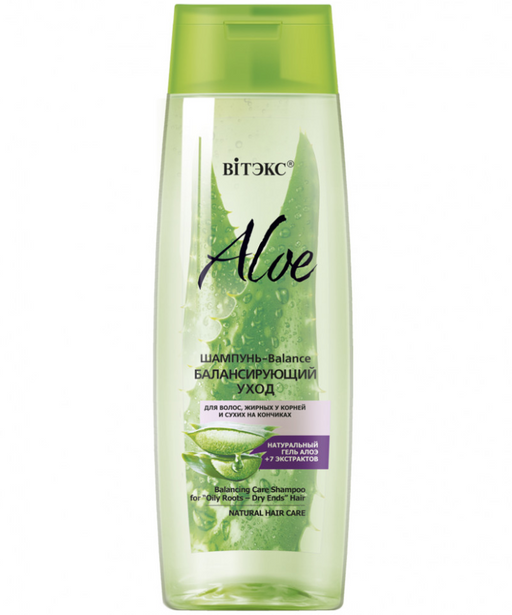 Витэкс Aloe 97% Шампунь-Balance Уход для волос, шампунь, для волос жирных у корней и сухих на кончиках, 400 мл, 1 шт.