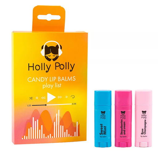 Holly polly набор бальзамов для губ candy lip balms, бальзам для губ, 3 шт.