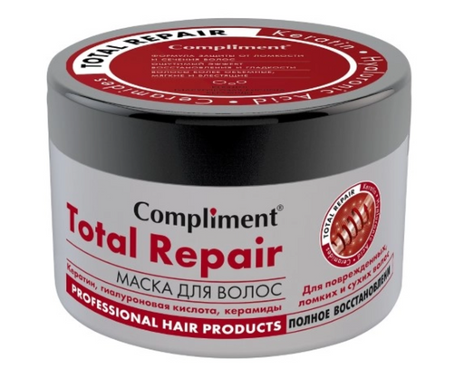 Compliment Total Repair Маска для волос, маска для волос, для поврежденных, ломких и сухих волос, 500 мл, 1 шт.
