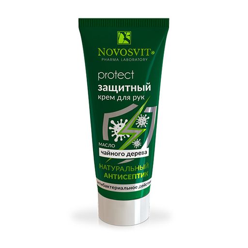 Novosvit Защитный крем для рук с антибактериальным эффектом, крем для рук, 75 мл, 1 шт.