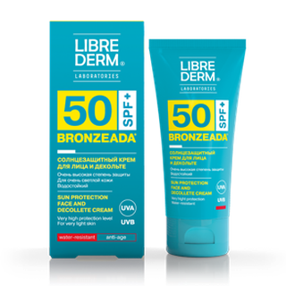 Librederm Bronzeada Крем для лица и зоны декольте солнцезащитный SPF50, крем, 50 мл, 1 шт.