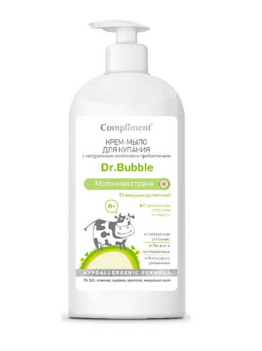 Compliment Dr. Bubble Крем-Мыло для купания «Молочная страна», крем-мыло, 400 мл, 1 шт.