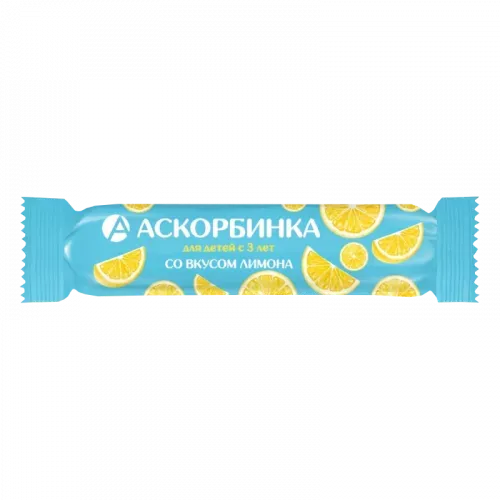 Аскорбиновая кислота Лимон Крутка, таблетки жевательные, 3,0 г, 10 шт.