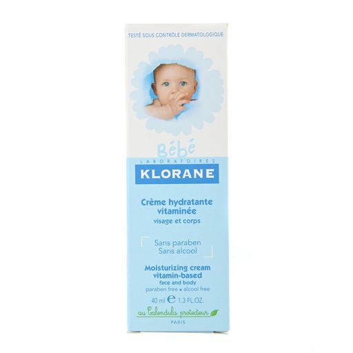 Klorane Bebe Детский увлажняющий крем с витаминами и экстрактом календулы, крем, 40 мл, 1 шт.